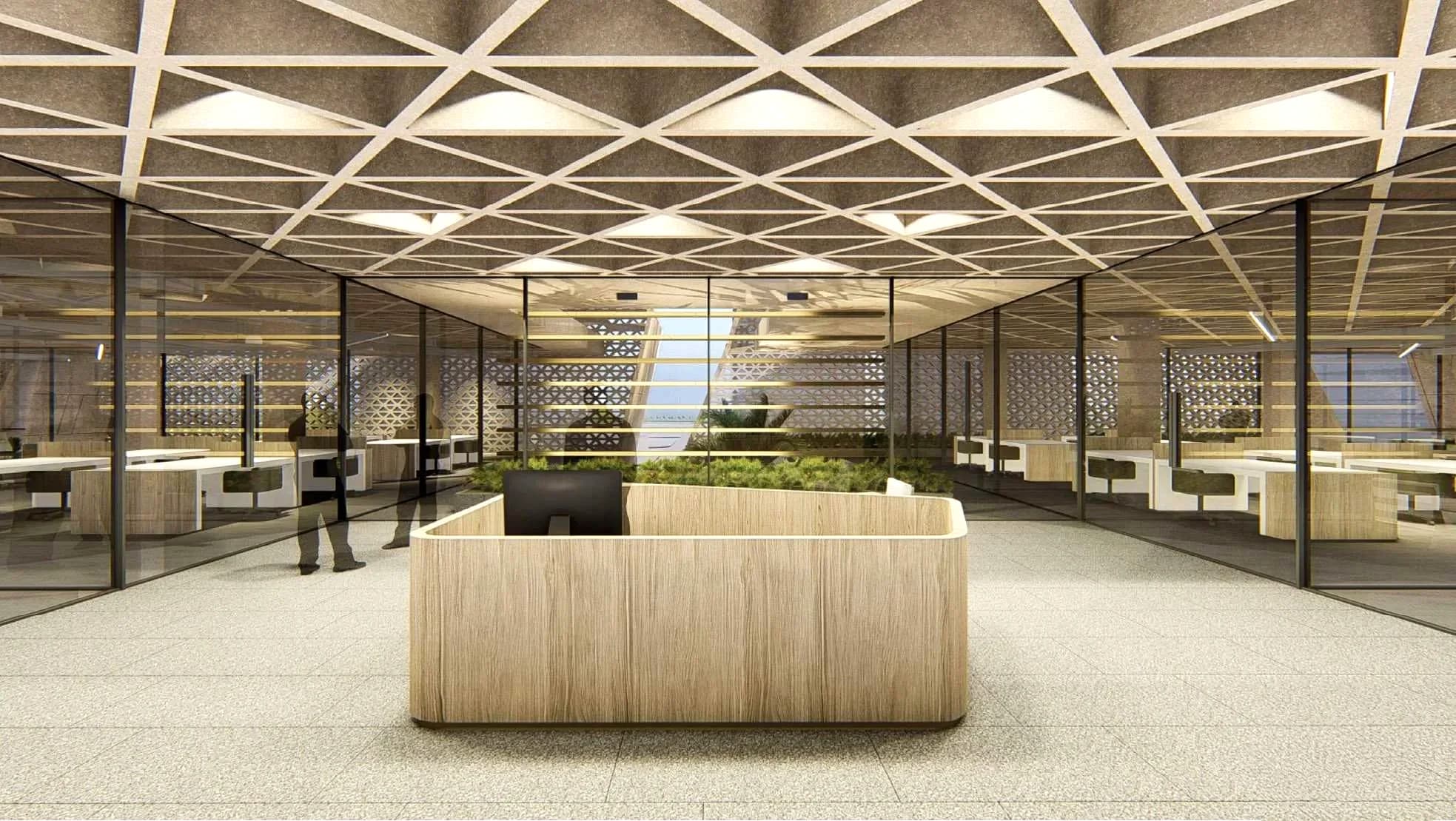Flexible office floor with natural light at RIFTARA Al Yarmouk