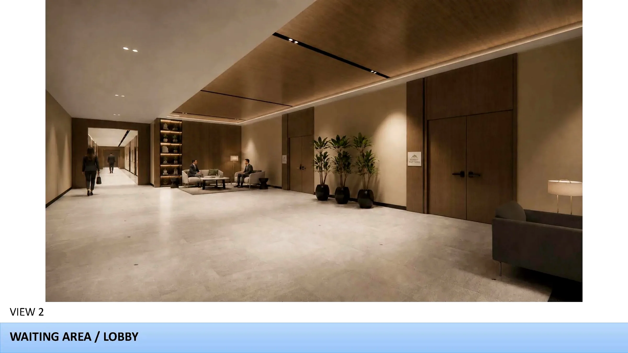 Refined lobby with marble and wood at RIFTARA Granata